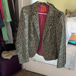 Stretch denim colorful blazer